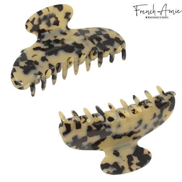 Hair Claw Clip Large Celluloid Interlocking No Slip Grip Elegant Stylish main image 8